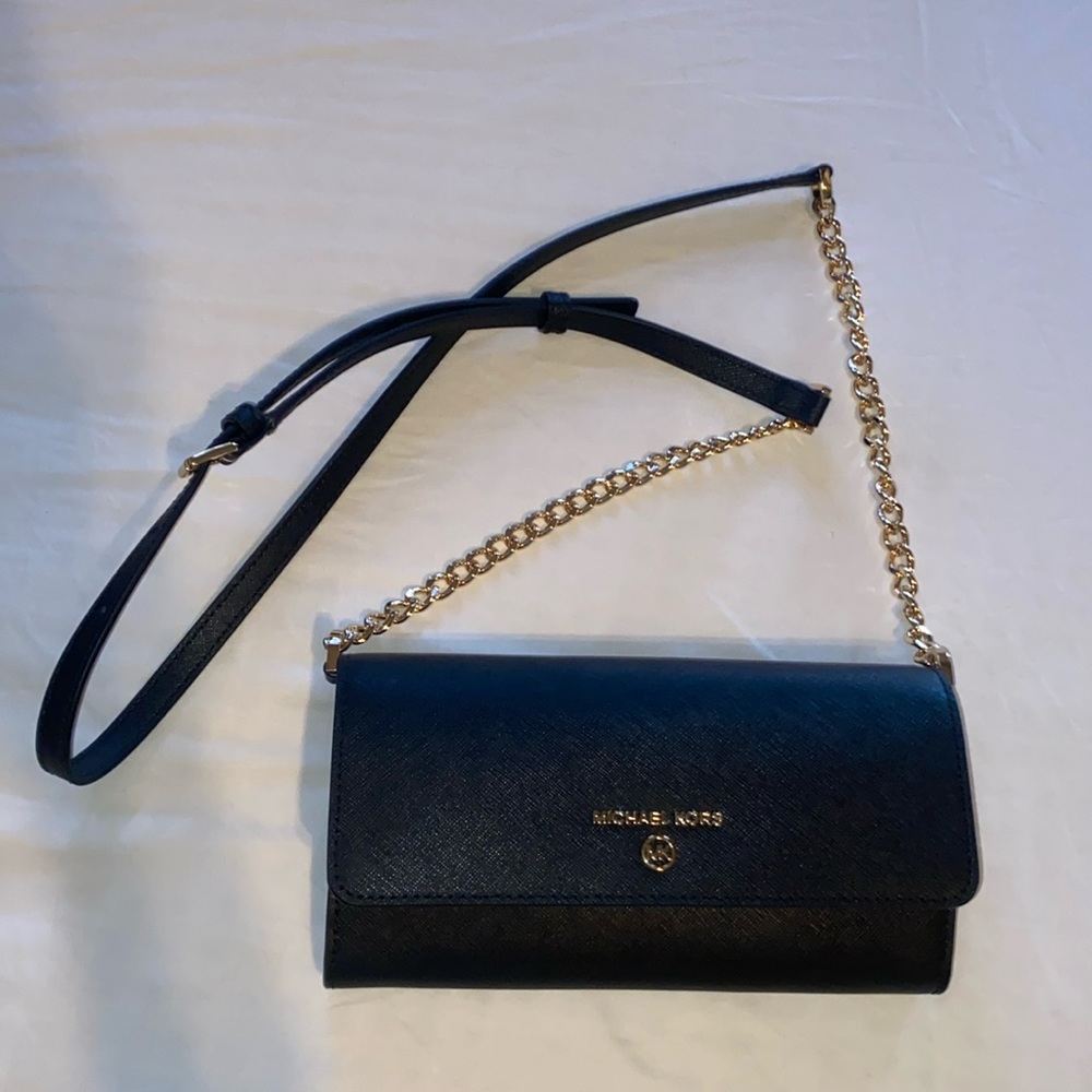 Coach Crossbody Clutch with Gold Chain